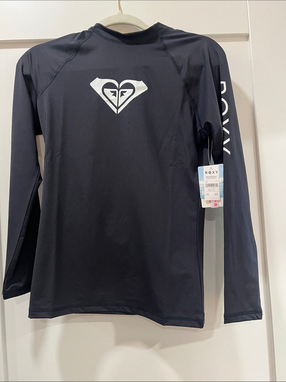 Roxy Black Rash Guard with White Logo